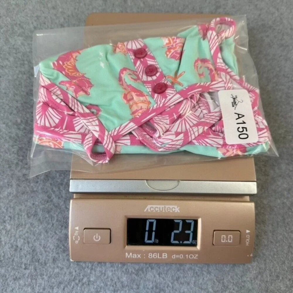 Hatley Swim One‎ Piece Baby Girls 2T Months Tank Swim Seahorse Pink Beach Ocean